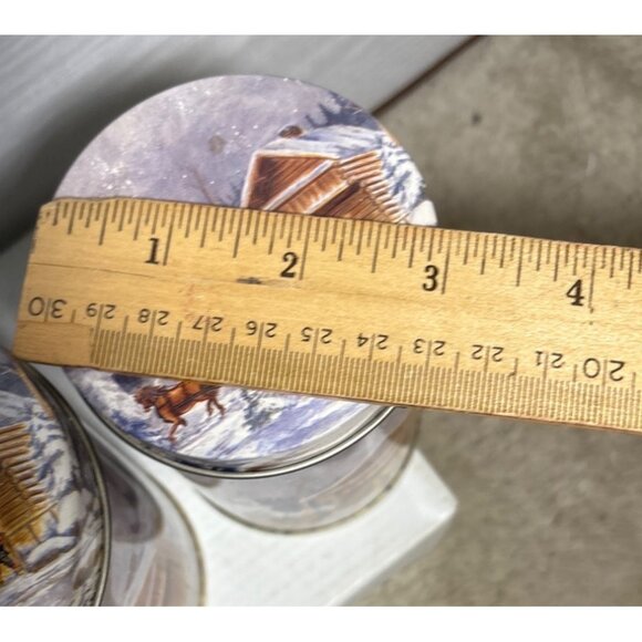 Winter Scene Decorative Nesting Tins With Lids Elfs Sleigh Cabin Set Of 3 - Picture 13 of 15